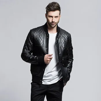 Retro Slim Fit Sheepskin Genuine Leather Men Jacket Stand Collar High Quality Coat Male Motorcycle Chaquetas De Cuero Hombre
Retro Slim Fit Sheepskin Genuine Leather Men Jacket Stand Collar High Quality Coat Male Motorcycle Chaquetas De Cuero Hombre