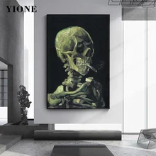 Smoking Skull Oil Painting Abstract Impressionist Cigarette Skeleton Canvas Print Picture Wall Poster for Living Room Bedroom
Smoking Skull Oil Painting Abstract Impressionist Cigarette Skeleton Canvas Print Picture Wall Poster for Living Room Bedroom
