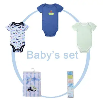 Fashion Cartoon Car Baby's Set Bodysuits & bibs 7 Day Sock with Blanket For 0-6 M Newborn Baby Gift Set
Fashion Cartoon Car Baby's Set Bodysuits & bibs 7 Day Sock with Blanket For 0-6 M Newborn Baby Gift Set