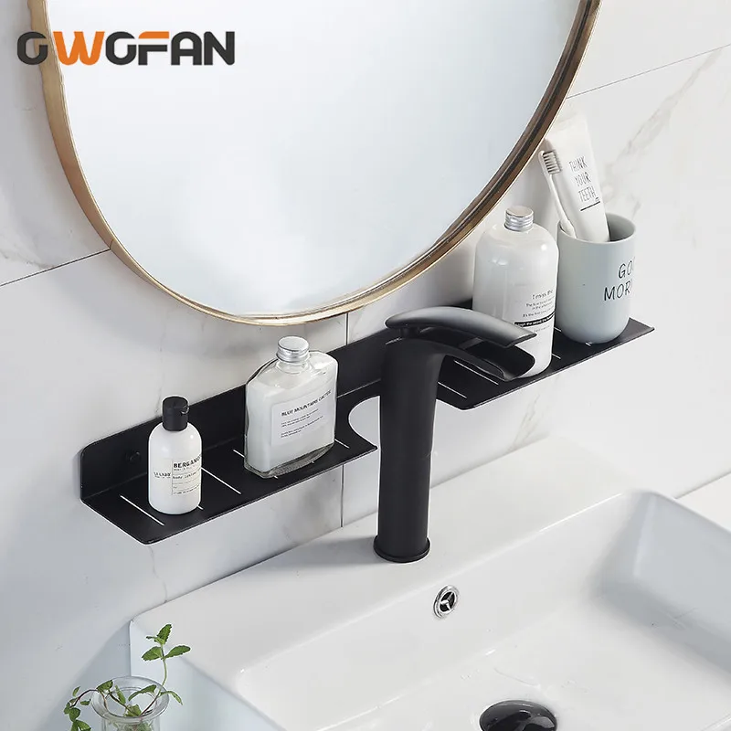 Free punch Nordic Faucet Rack Toilet Bathroom Cabinet Storage Wall-Mounted Washstand Shelf A08-640 | Обустройство дома