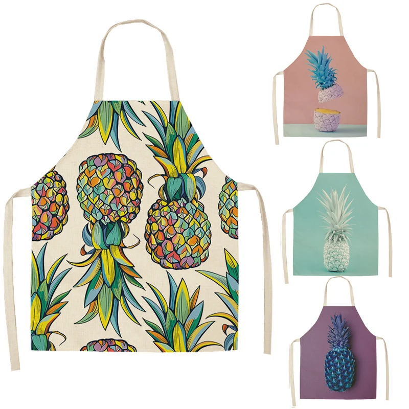 High-Quality Cotton Linen Pineapple Printed Cleaning Aprons Sleeveless Home Cooking Kitchen Apron Cook Wear Adult Bibs 
High-Quality Cotton Linen Pineapple Printed Cleaning Aprons Sleeveless Home Cooking Kitchen Apron Cook Wear Adult Bibs