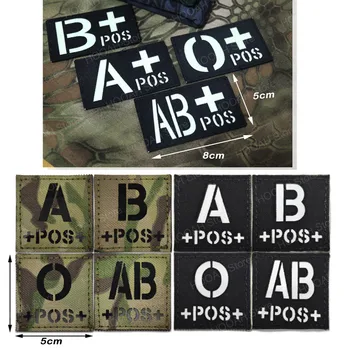Blood Type Infrared in the Dark Patch A+ B+ O+ AB+ POS Positive IR Patch Reversed CP Military Patch Badge with Hook Loop 
Blood Type Infrared in the Dark Patch A+ B+ O+ AB+ POS Positive IR Patch Reversed CP Military Patch Badge with Hook Loop