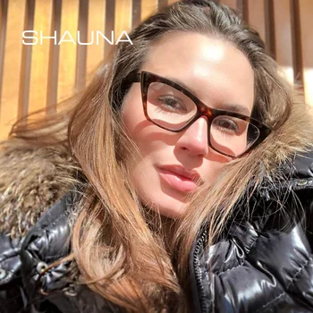 SHAUNA Spring Hinges Stainless Steel Wire Arm Fashion Cat Eye Optical Eyeglasses Frame Women TR Frames
SHAUNA Spring Hinges Stainless Steel Wire Arm Fashion Cat Eye Optical Eyeglasses Frame Women TR Frames