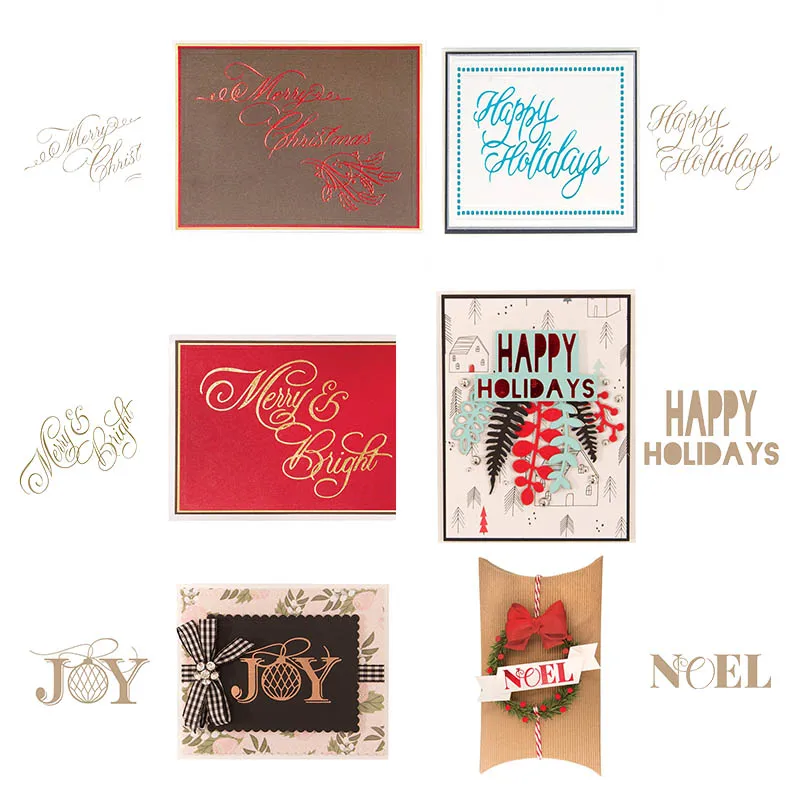 Merry Bright Joy Happy Holiday Noel Letter Hot Foil Plate for DIY Scrapbooking Letterpress Embossing Paper Card Crafts New 2019
Merry Bright Joy Happy Holiday Noel Letter Hot Foil Plate for DIY Scrapbooking Letterpress Embossing Paper Card Crafts New 2019
