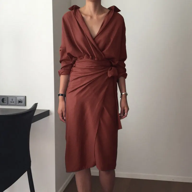HziriP Elegant High Street Deep V-Neck Office Ladies Autumn Waist-Controlled Gentle Lace Up Vintage Sexy All Match Retro Dresses
HziriP Elegant High Street Deep V-Neck Office Ladies Autumn Waist-Controlled Gentle Lace Up Vintage Sexy All Match Retro Dresses