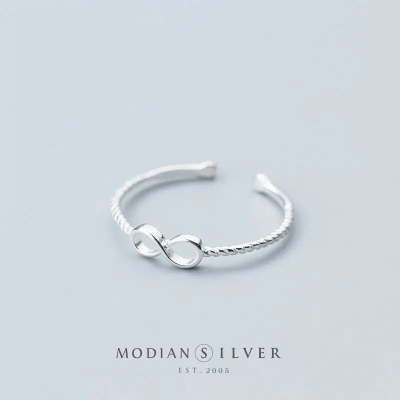 Modian Mobius 925 Sterling Silver Infinite Love Slim Ring for Women Fashion Twist Free Size Ring Fine Jewelry Memorial Gift
Modian Mobius 925 Sterling Silver Infinite Love Slim Ring for Women Fashion Twist Free Size Ring Fine Jewelry Memorial Gift