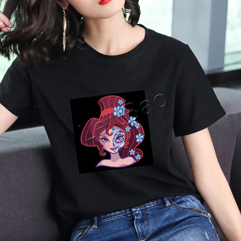 Flower Skull Shirt Streetwear Princess Alice Black Lady tshirt Cotton O-Neck Short Sleeve T-shirt Mexico Day Of Dead Punk Tees
Flower Skull Shirt Streetwear Princess Alice Black Lady tshirt Cotton O-Neck Short Sleeve T-shirt Mexico Day Of Dead Punk Tees