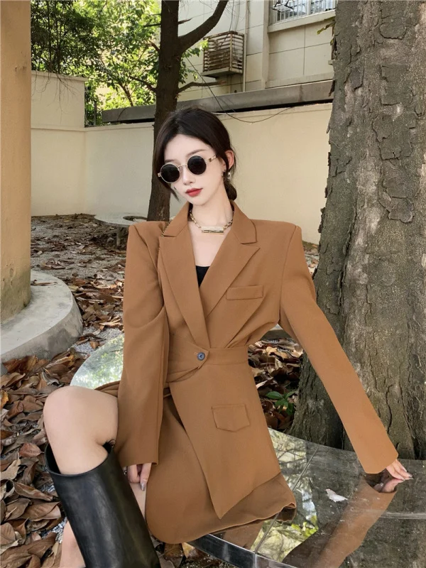 Пиджак средней длины в Корейском стиле гонконгском | Женская одежда