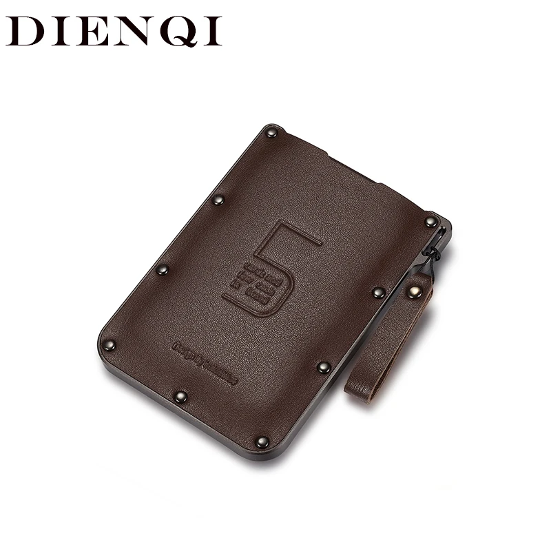 DIENQI Men Genuine Leather Aluminum Card Wallet Slim Business Cardholder Wallets Vintage RFID Blocking Luxury Credit Card Holder
DIENQI Men Genuine Leather Aluminum Card Wallet Slim Business Cardholder Wallets Vintage RFID Blocking Luxury Credit Card Holder