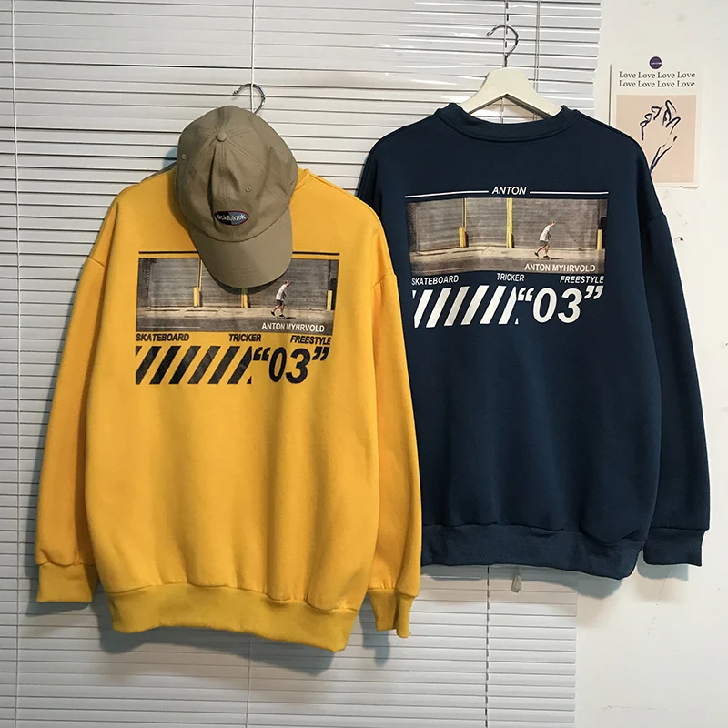 2020 New Korean Loose Pullover Round Neck Simple Ladies Sweatshirt Letter Printing Long-Sleeved Couple Sweater Trend
2020 New Korean Loose Pullover Round Neck Simple Ladies Sweatshirt Letter Printing Long-Sleeved Couple Sweater Trend
