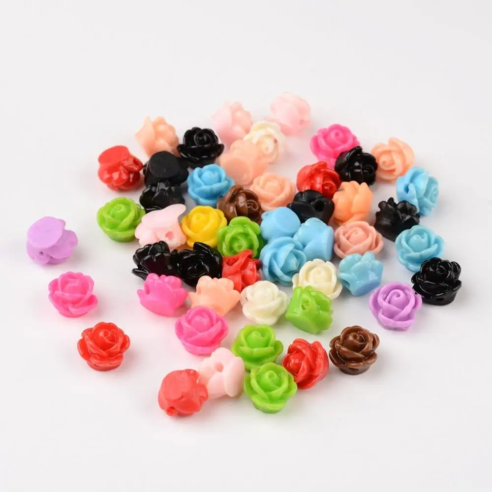 Rose Flower Opaque Resin Beads for jewellery making DIY supplies,Size: about 9mm diameter, 7mm thick, hole: 1mm
Rose Flower Opaque Resin Beads for jewellery making DIY supplies,Size: about 9mm diameter, 7mm thick, hole: 1mm
