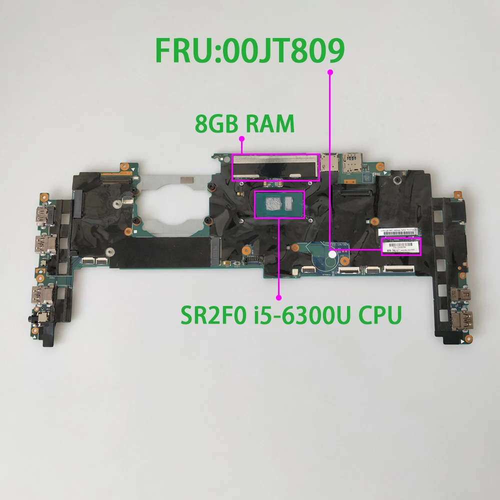 FRU:00JT809 448.04P15.002M w i5-6300U CPU 8G RAM for Lenovo ThinkPad X1 Yoga 1st Gen NoteBook PC Laptop Motherboard
FRU:00JT809 448.04P15.002M w i5-6300U CPU 8G RAM for Lenovo ThinkPad X1 Yoga 1st Gen NoteBook PC Laptop Motherboard