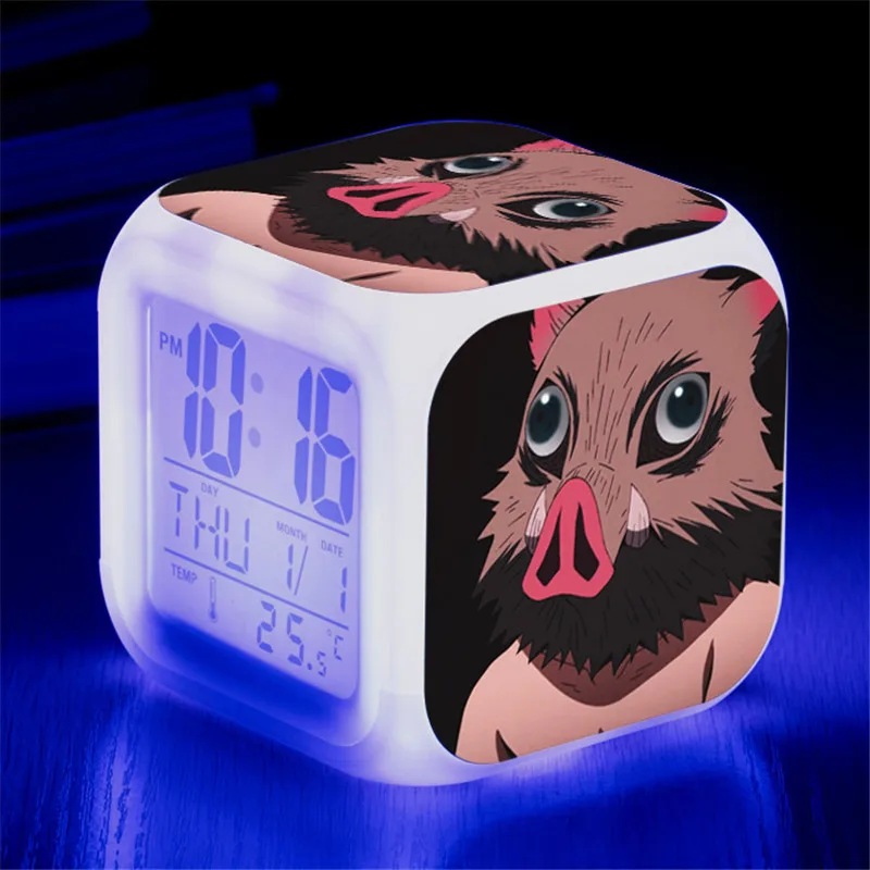 Demon Slayer Kimetsu No Yaiba Hashibira Inosuke Alarm Clock LED 7 Color Flash Changing Touch Light Funny Kids Toys Xmas
Demon Slayer Kimetsu No Yaiba Hashibira Inosuke Alarm Clock LED 7 Color Flash Changing Touch Light Funny Kids Toys Xmas