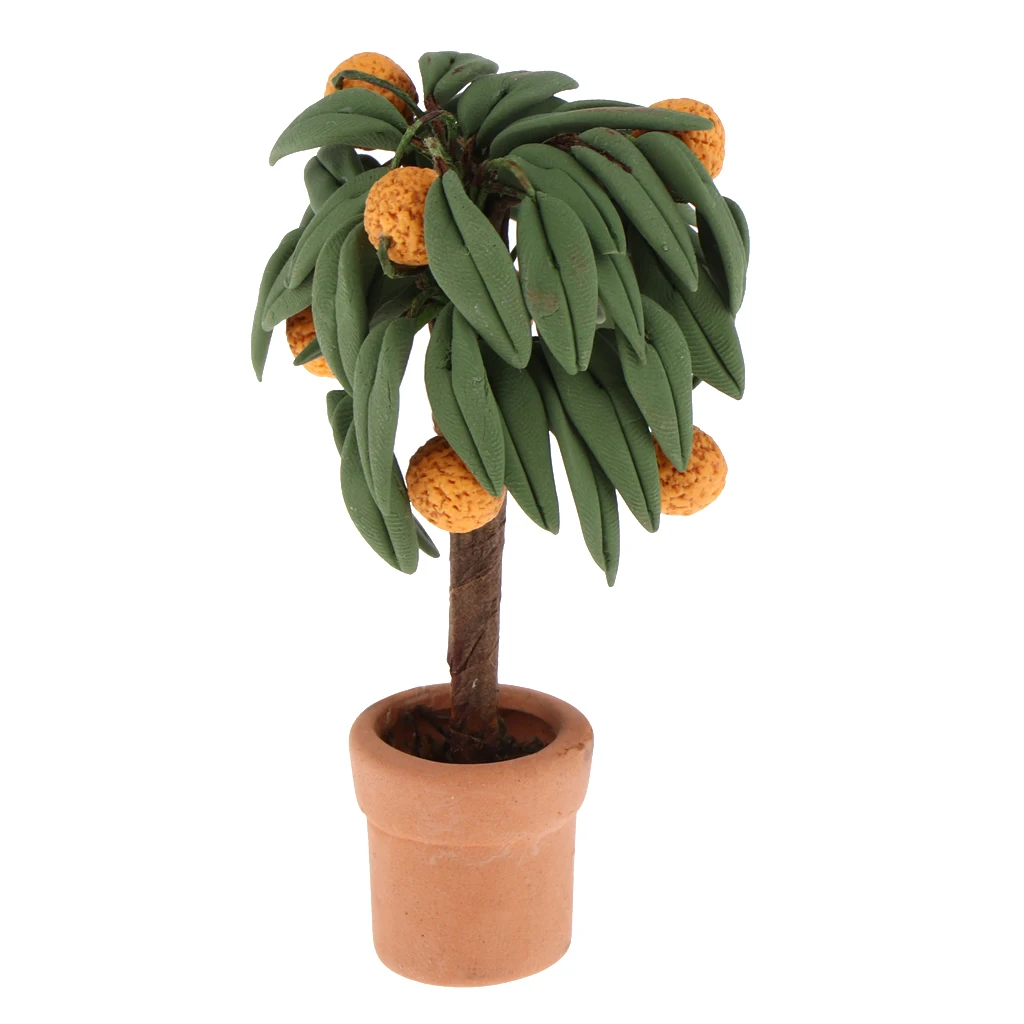 1:12 Dollhouse Miniature Simulation Plant in Pot Garden Outdoor Flowerpot Plant (Tangerine Tree) 1:12 Dollhouse Miniature Simulation Plant in Pot Garden Outdoor Flowerpot Plant (Tangerine Tree)