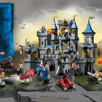 Military Bricks Lion King Castle palace Bricks model knight Warhorse Fortress Enlighten 1023 Building Blocks toys for kids gifts
Military Bricks Lion King Castle palace Bricks model knight Warhorse Fortress Enlighten 1023 Building Blocks toys for kids gifts