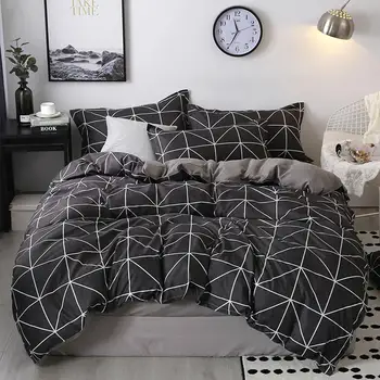 grid Printing Duvet Cover Sets King Activity Bedding sets RU USA EU Size,Quilt cover Sheet Set Bedroom Bedding Bed Linen black 
grid Printing Duvet Cover Sets King Activity Bedding sets RU USA EU Size,Quilt cover Sheet Set Bedroom Bedding Bed Linen black