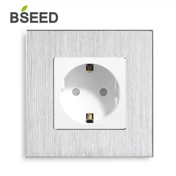 BSEED EU Standard Wall Socket Sliver Black Golden Anti-rust Single Aluminum Panel Electrical Outlet 3 Colors
BSEED EU Standard Wall Socket Sliver Black Golden Anti-rust Single Aluminum Panel Electrical Outlet 3 Colors