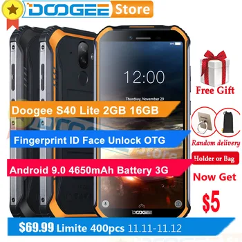 Doogee S40 Lite 2GB 16GB Cell Phone 5.5" Fingerprint ID Face Unlock 4650mAh Android 9.0 OTG Smartphone 3G WCDMA 8MP Camera 
Doogee S40 Lite 2GB 16GB Cell Phone 5.5" Fingerprint ID Face Unlock 4650mAh Android 9.0 OTG Smartphone 3G WCDMA 8MP Camera