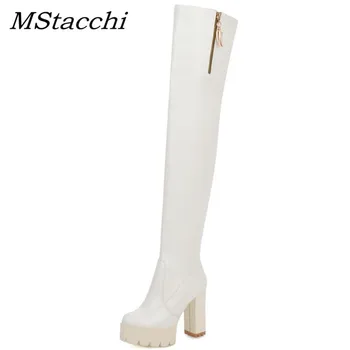 MStacchi Women Over The Knee High Boots Women Zipper Metal Decoration Platform Boots Ladies Fashion Chunky Heels Night Club Shoe
MStacchi Women Over The Knee High Boots Women Zipper Metal Decoration Platform Boots Ladies Fashion Chunky Heels Night Club Shoe