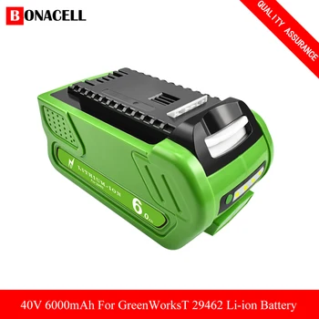 40V 6000mAh Replacement Lithium Battery for GreenWorks 29472 29462 Battery GreenWorks 40V G-MAX Power Tools 29252 20202 22262 Z7
40V 6000mAh Replacement Lithium Battery for GreenWorks 29472 29462 Battery GreenWorks 40V G-MAX Power Tools 29252 20202 22262 Z7