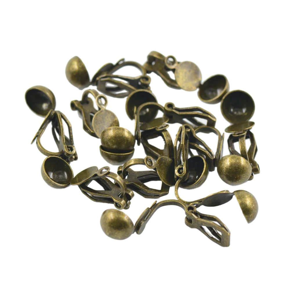 12pcs Bronze Clip-on Earring Blanks Non-Pierced Stud Converter Findings 16x14mm 12pcs Bronze Clip-on Earring Blanks Non-Pierced Stud Converter Findings 16x14mm