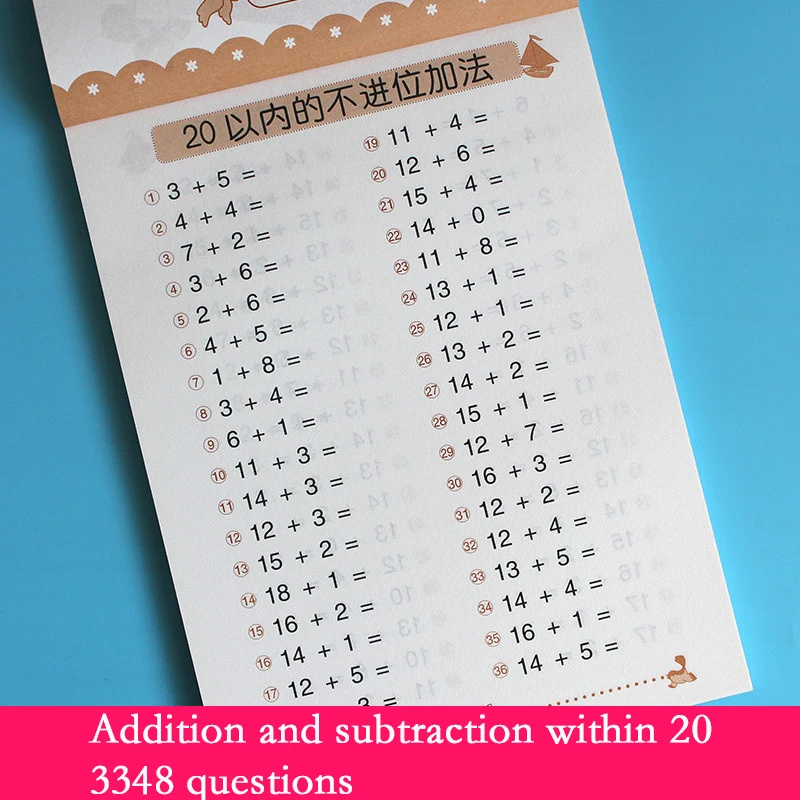 Books Oral Arithmetic Question Card Addition And Subtraction Mixed Operation Children's Mathematics Exercise Book Libros Livros
Books Oral Arithmetic Question Card Addition And Subtraction Mixed Operation Children's Mathematics Exercise Book Libros Livros