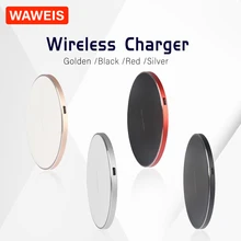 WAWEIS Qi cargador inalambrico rápido luz LED de respiración 10W cargadores Micro USB para iPhone/Xiaomi/Samsung y otros teléfonos móviles(China)