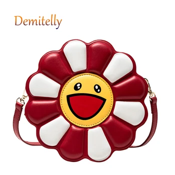 Women's Sun Fancy Design Handbag Cartoon Flower Smiley Face Expression Shoulder Messenger Bag Leather Girl Cute Tote Bag Wallet
Women's Sun Fancy Design Handbag Cartoon Flower Smiley Face Expression Shoulder Messenger Bag Leather Girl Cute Tote Bag Wallet