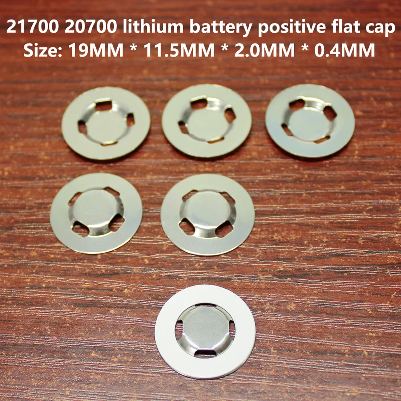 100pcs/lot 21700 lithium battery spot welding positive cap 20700 lithium battery flat cap battery gasket 
100pcs/lot 21700 lithium battery spot welding positive cap 20700 lithium battery flat cap battery gasket