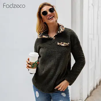 Fadzeco Women Sweatshirts Winter Autumn Fuzzy Sweatshirts Casual Patchwork Leopard Printed Female Pullover Tops
Fadzeco Women Sweatshirts Winter Autumn Fuzzy Sweatshirts Casual Patchwork Leopard Printed Female Pullover Tops