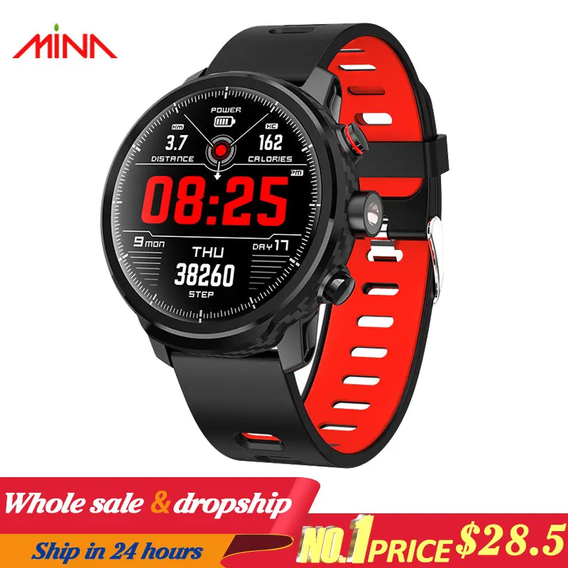 L5 Men Smart Watch IP68 Waterproof Multiple Sport Mode Heart Rate Weather Smartwatch Support Led Lighting Message Call Reminder
L5 Men Smart Watch IP68 Waterproof Multiple Sport Mode Heart Rate Weather Smartwatch Support Led Lighting Message Call Reminder