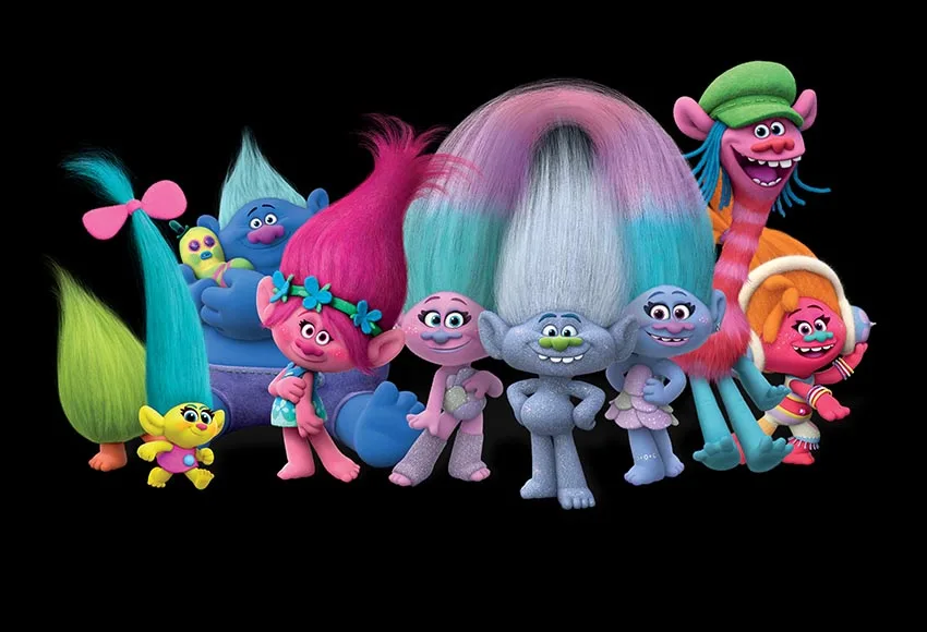 7X5 футов милые тролли Фотофон для фотостудии с рисунком счастливой улыбки черный