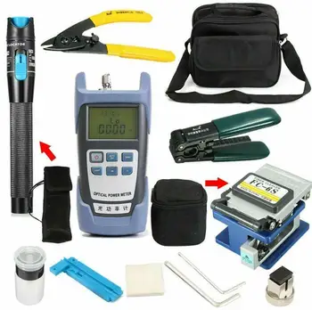Fiber Cleaver Optical Power Meter Visual Fault Locator Fiber Optic FTTH Tool Kits
Fiber Cleaver Optical Power Meter Visual Fault Locator Fiber Optic FTTH Tool Kits