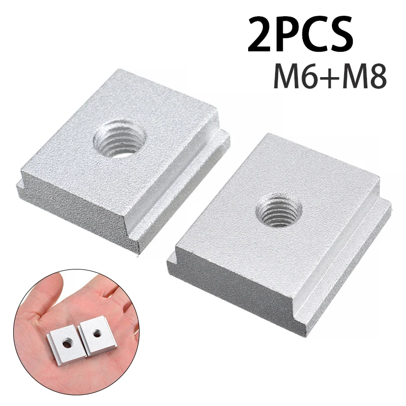 2pcs/set 25mm M6 M8 T Slot Nut Aluminum Alloy T-Track Sliding Nut for Woodworking Slot Fastener Tool
2pcs/set 25mm M6 M8 T Slot Nut Aluminum Alloy T-Track Sliding Nut for Woodworking Slot Fastener Tool