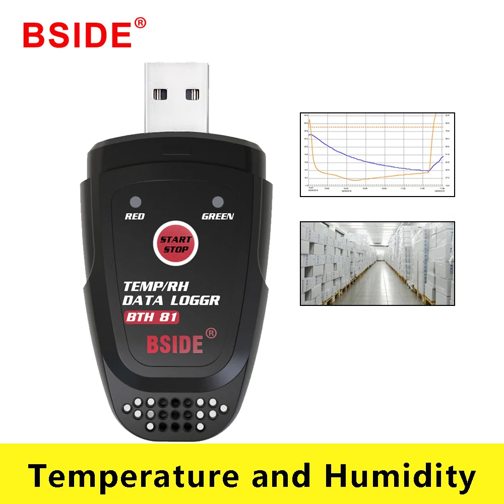 Intelligent Temperature Humidity data logger BSIDE BTH81 For cold chain drug storage, USB automatic generation of PDF reports
Intelligent Temperature Humidity data logger BSIDE BTH81 For cold chain drug storage, USB automatic generation of PDF reports