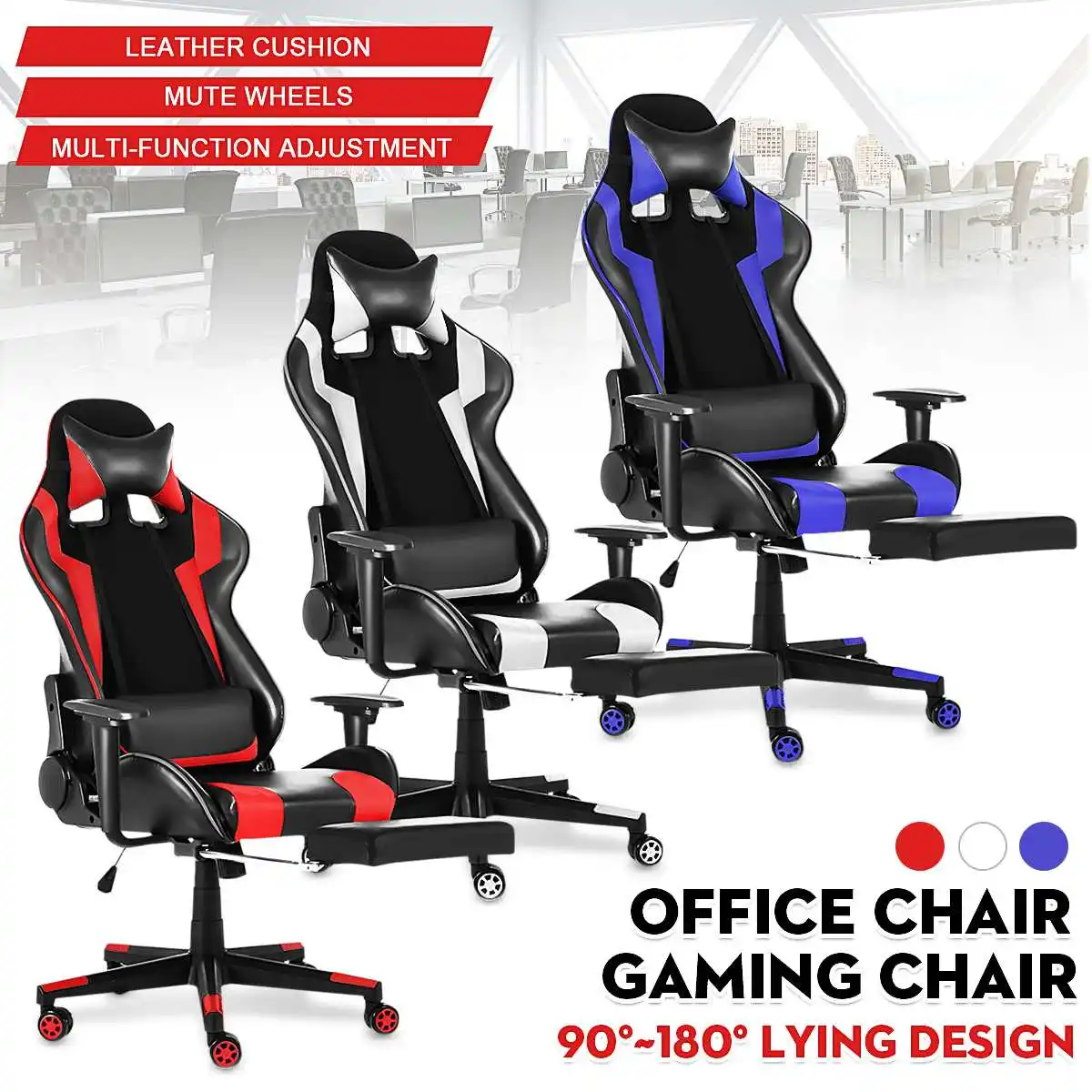 Office Gamer Chair WCG Gaming Chair Home Internet Cafe Ergonomic Computer Office Chair Swivel Lifting Lying Footrest Desk Chair Office Gamer Chair WCG Gaming Chair Home Internet Cafe Ergonomic Computer Office Chair Swivel Lifting Lying Footrest Desk Chair