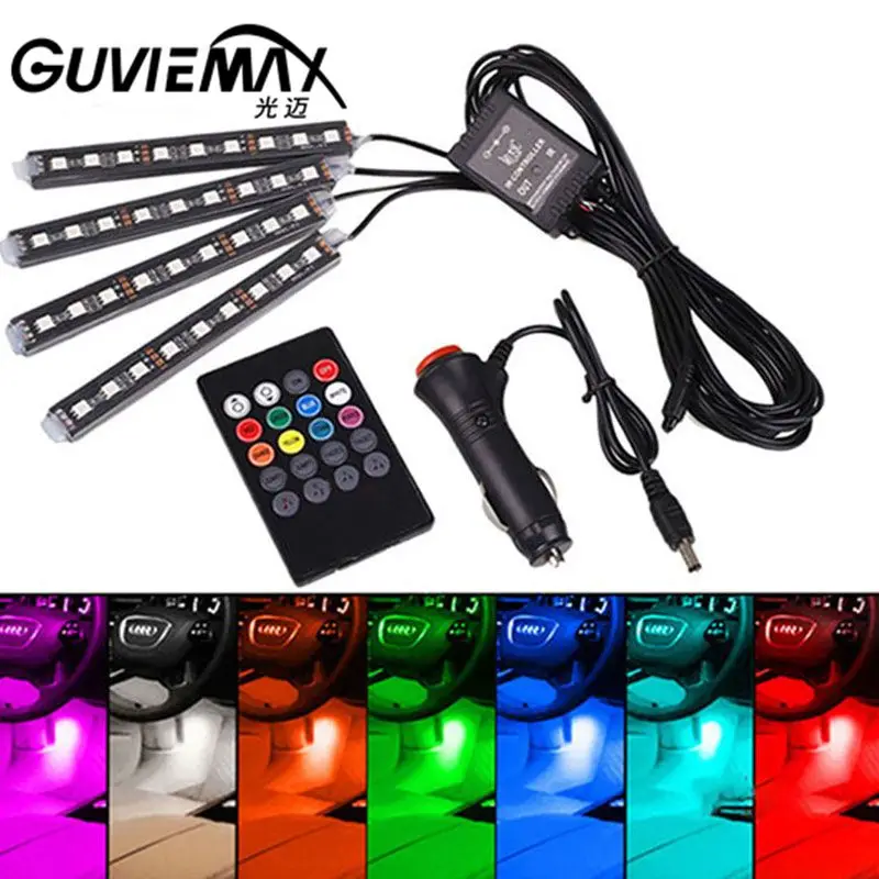 1PC automobile LED decorative atmosphere lamp remote control yituo 4 9 lamp RGB colorful voice-controlled sole atmosphere lamp
1PC automobile LED decorative atmosphere lamp remote control yituo 4 9 lamp RGB colorful voice-controlled sole atmosphere lamp