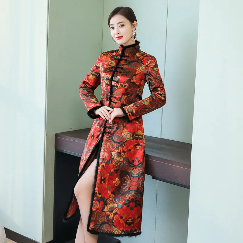 Improved Cheongsam Coat Women's 2019 Autumn And Winter New Style Dignified Glorious Retro Stand Collar Padded Warm Middle-aged W
Improved Cheongsam Coat Women's 2019 Autumn And Winter New Style Dignified Glorious Retro Stand Collar Padded Warm Middle-aged W