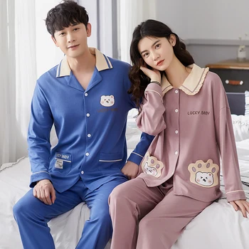 XIZOU Couple 's Pajamas Autumn Pijamas Cotton Long-Sleeved Sleepwear Women Cute Pijama Men 's Casual Pijamas Thick Home Clothes 
XIZOU Couple 's Pajamas Autumn Pijamas Cotton Long-Sleeved Sleepwear Women Cute Pijama Men 's Casual Pijamas Thick Home Clothes