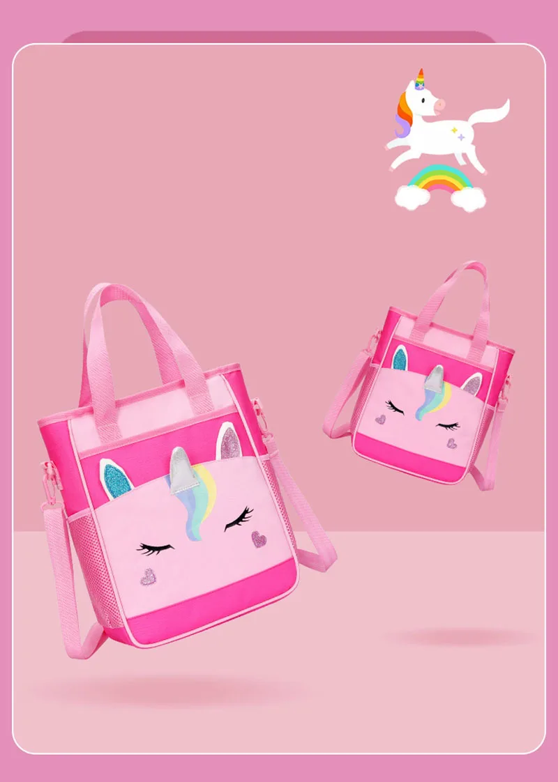 Unicorn Lovely School Tote Bag For Girls Unicorn Lovely School Tote Bag For Girls
