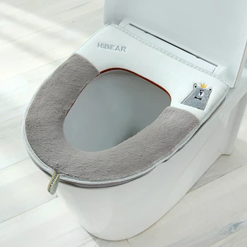 Toilet Seat Mat Cover Winter Warmer Pad Cushion Thicker Washable Closestool Soft Warmer Bathroom Supplies 
Toilet Seat Mat Cover Winter Warmer Pad Cushion Thicker Washable Closestool Soft Warmer Bathroom Supplies