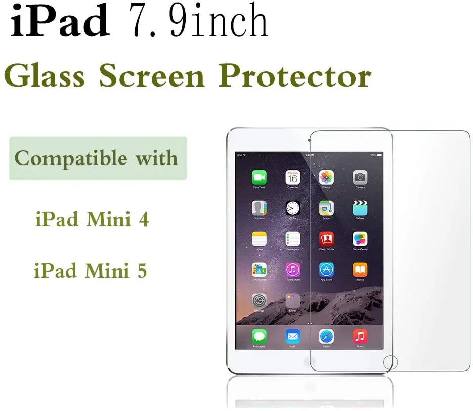 Tablet Tempered Glass Screen Protector Cover for Apple IPad Mini 4 /Mini 5 (2019) 7.9 Inch Anti-fingerprint Protective Film
Tablet Tempered Glass Screen Protector Cover for Apple IPad Mini 4 /Mini 5 (2019) 7.9 Inch Anti-fingerprint Protective Film