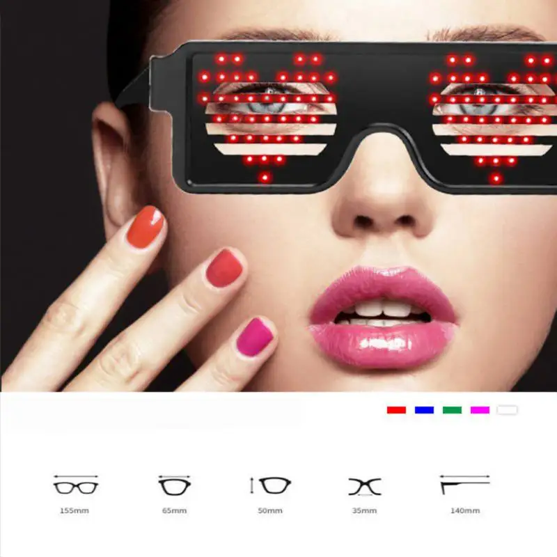 8 Modes LED Glasses Light Up Glow Sunglasses Eyewear Decoration for Nightclub Party Festival Party Glow Sunglasses
8 Modes LED Glasses Light Up Glow Sunglasses Eyewear Decoration for Nightclub Party Festival Party Glow Sunglasses