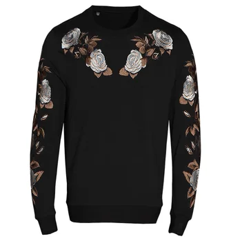 Rose Embroidery Pure Cotton Plus Velvet Men's Sweater Tide Brand Sweater Pure Cotton Sweater Male Wind Men's Wear
Rose Embroidery Pure Cotton Plus Velvet Men's Sweater Tide Brand Sweater Pure Cotton Sweater Male Wind Men's Wear