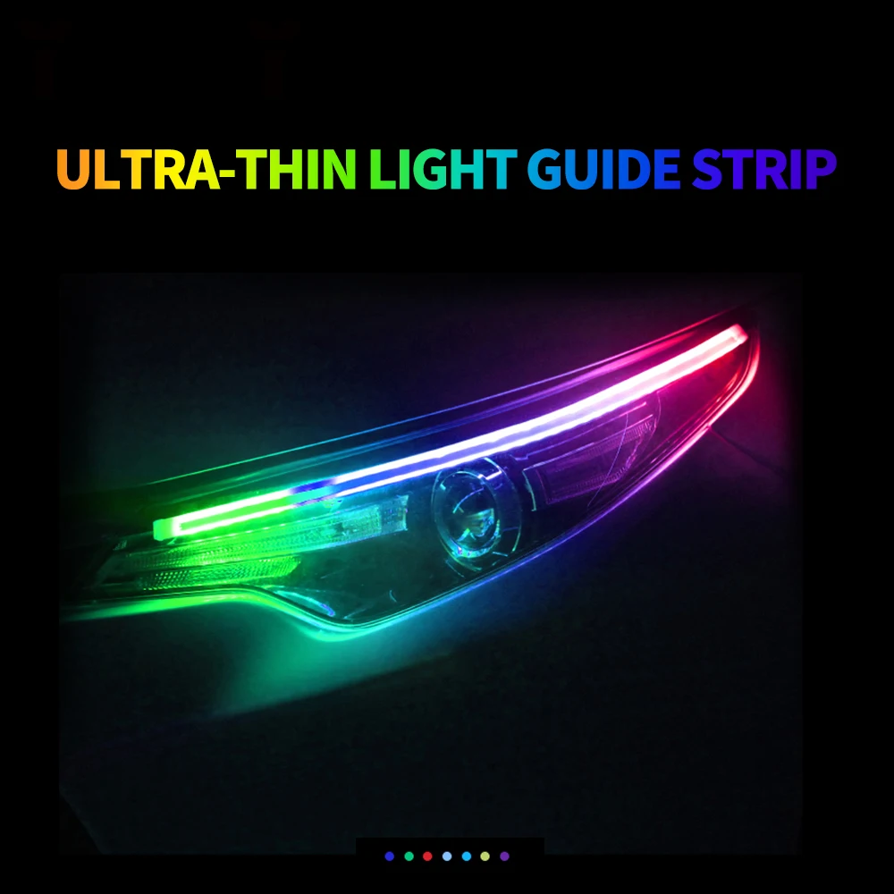 2x Ultrafine RGB 30 45 60cm Daytime Running Light Flexible Soft Tube Guide Car LED Strip White Red Turn signal Yellow Waterproof
2x Ultrafine RGB 30 45 60cm Daytime Running Light Flexible Soft Tube Guide Car LED Strip White Red Turn signal Yellow Waterproof