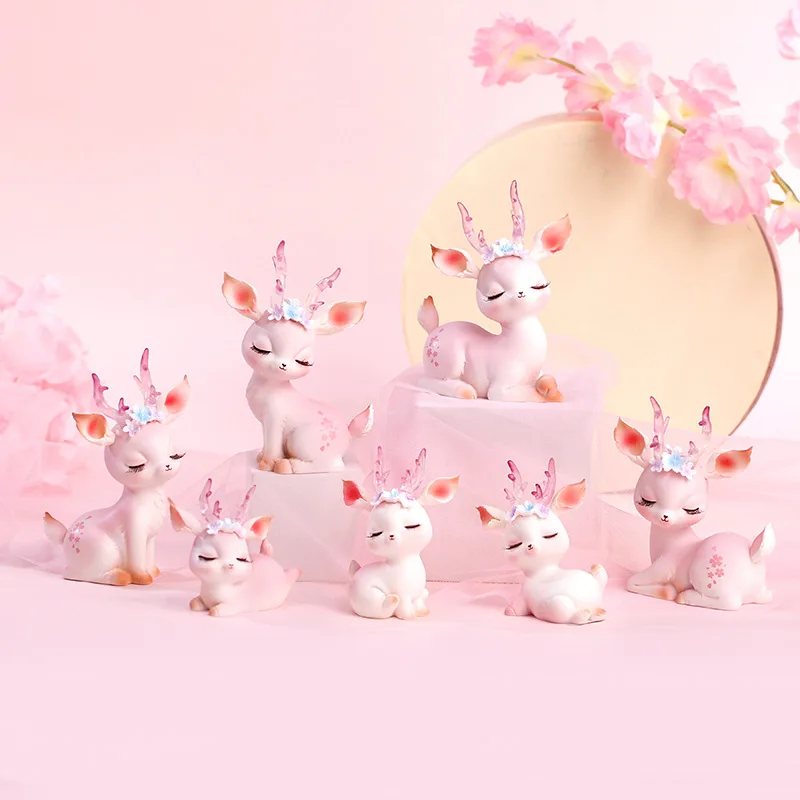 New Forest Style Pink resin Deer Artificial flowers Iron Acrylic Cake Toppers For Happy Birthday Party Decoration Baking Suplies
New Forest Style Pink resin Deer Artificial flowers Iron Acrylic Cake Toppers For Happy Birthday Party Decoration Baking Suplies