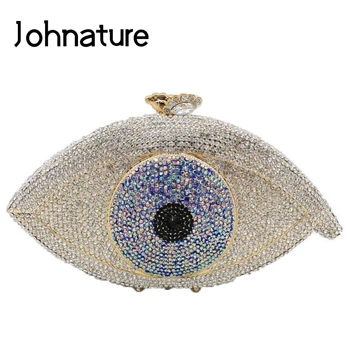 Johnature Eyes Inlaid With Diamonds Clutch Bag Evening Bags New Women Bag Luxury Banquet Party Female Metallic Crystal Bag
Johnature Eyes Inlaid With Diamonds Clutch Bag Evening Bags New Women Bag Luxury Banquet Party Female Metallic Crystal Bag