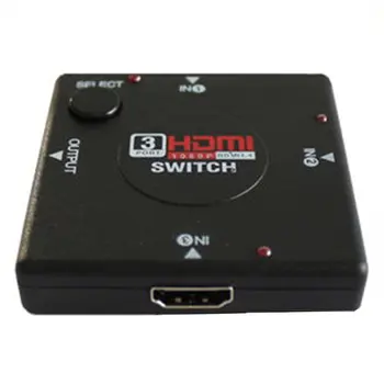 Hdmi Mini Switcher 3 Devices to 1 Tv Switch Box 3 Way Selector 1080P 3 in 1 Out Hdmi Splitter Support 3D Bundle 1 HDMI Cables
Hdmi Mini Switcher 3 Devices to 1 Tv Switch Box 3 Way Selector 1080P 3 in 1 Out Hdmi Splitter Support 3D Bundle 1 HDMI Cables