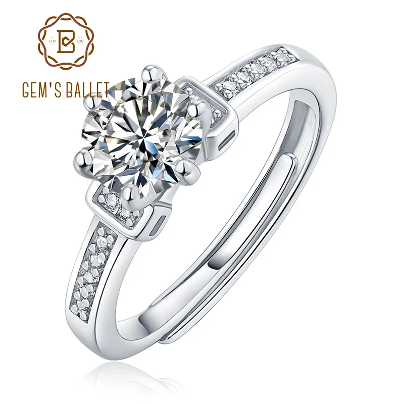 GEM'S BALLET 6 Prong Moissanite Twinkle Stone Diamond Engagement Rings For Women Wedding 925 Sterling Silver Rings 1.0Ct VVS1
GEM'S BALLET 6 Prong Moissanite Twinkle Stone Diamond Engagement Rings For Women Wedding 925 Sterling Silver Rings 1.0Ct VVS1