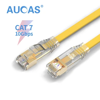 AUCAS High Speed rj45 Cat 7 Network Lan Cable Patch Cord rj45 connector Network Cable Cat7 Flat Computer Ethernet Cable pc
AUCAS High Speed rj45 Cat 7 Network Lan Cable Patch Cord rj45 connector Network Cable Cat7 Flat Computer Ethernet Cable pc